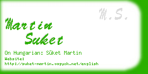 martin suket business card