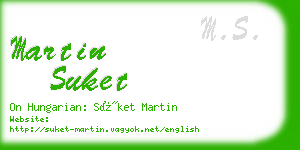 martin suket business card